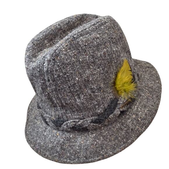 Vintage Stetson Gray Tweed Wool Fedora | USA Made | Unisex